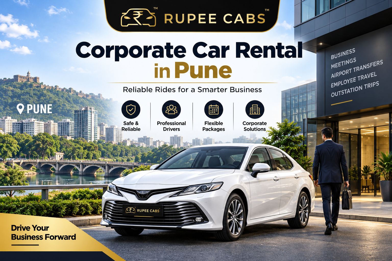 Corporate Car Rental in Pune | Reliable Business Travel – Rupee Cabs